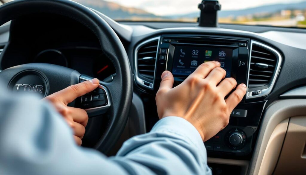 radio de voiture commande au volant